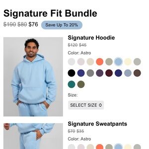 COMFRT set Astro Light Blue